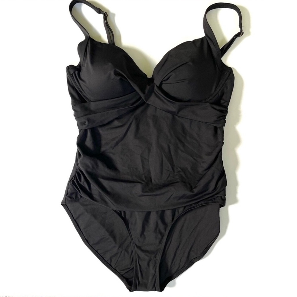 Anne Cole Classic Black One-Piece Swimsuit - Picture 4 of 7